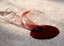 Spilled wine